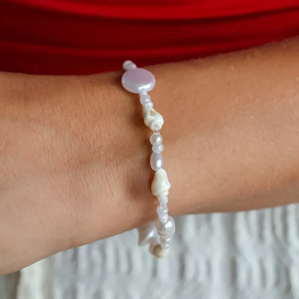 Armbånd*Winther Studio Pearly Moon Armbånd Hvid