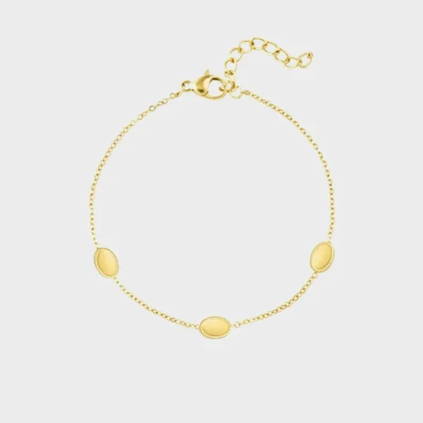 Armbånd*Winther Studio Plate Charm Armbånd Guld